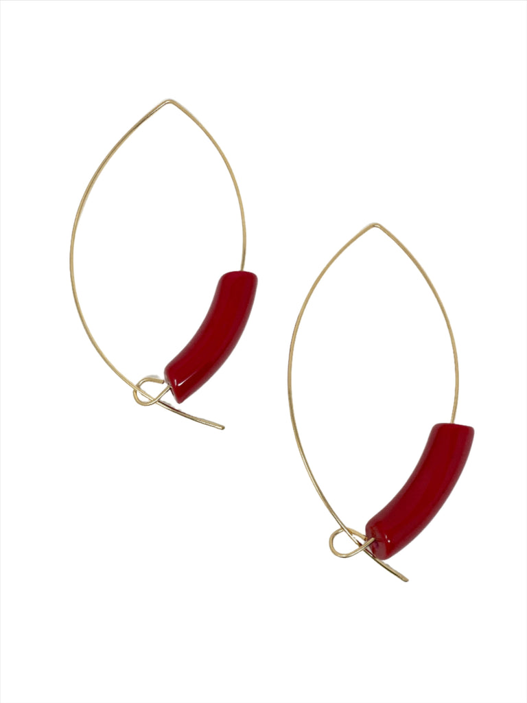 Oval Shaped Hoop Earrings